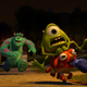 Mike Wazowski might be terrified, but Archie is happy to be along for the ride.